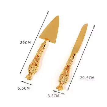 European Tableware New Baking Kitchen Utensils Golden Knife Shovel Triangle Pizza Shovel Cake Dessert Knife Shovel