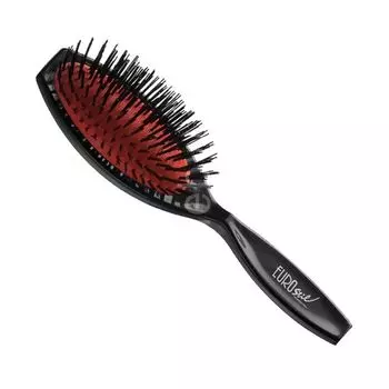 Eurostil Goma Fuelle Cepillo De Pelo Нейлон Mediano Negro Negro 1un