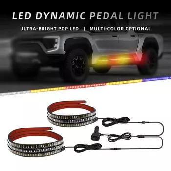 EURS 180/150 см светодиодная двухрядная полоса для педалей автомобиля, для движения по дороге, для грузовика, аварийный проблесковый маячок, сигнальная лампа для двери пикапа 150CM 60inch белый