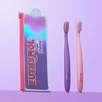 EUTHYMOL Purple Whitening Toothbrush 2-Pack Special