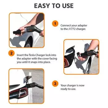 EV зарядный адаптер замок зарядки защитная защита для Type1 J1772 для Tesla Model XY 3 2025 2025 2025 Tesla автомобильные аксессуары EVSE чёрный