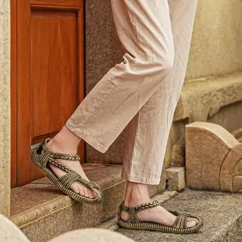 Eva Beach Breathable Мужская обувь с открытым носком, роскошные дизайнерские стильные повседневные сандалии высокого качества для мужчин, новый дизайн 2024 H 36