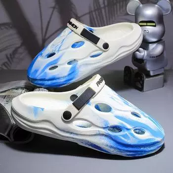 Eva Camouflage Hole Shoes Men S Outer Wear Hollow Sports Sandals Bag Head Soft Sole Light Wading Beach Shoes Men 40-41 [Standard code] белый