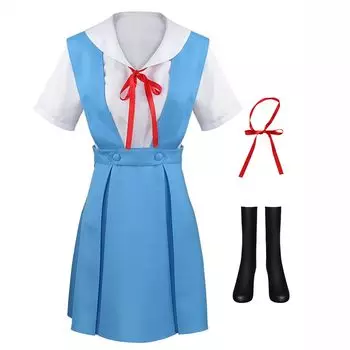 Eva Cosplay Neon Genesis Eva Rei Ayanami Asuka EVA Anime Uniform Girls Boys Cosplay Costume Anime Peripheral Cosplay Props Stage Costume Cultural синий