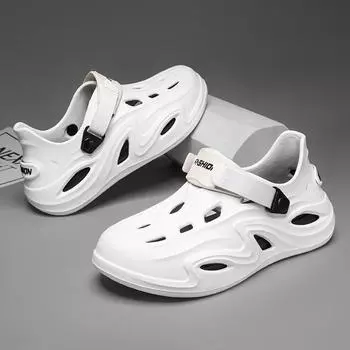 Eva Couple Models Легкие и удобные нескользящие дышащие туфли с отверстиями Модные пляжные туфли большого размера с сумкой на голове 36