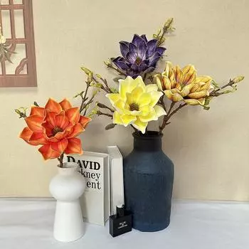 EVA имитация большой магнолии Real Touch искусственные цветы орхидеи поддельные цветы свадебный декор красный