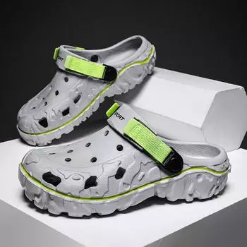 Мужские сабо из ЭВА, легкие, оптом, пластиковые сандалии для мужчин, пляжные, рабочие, мужские сандалии, сабо, мюли 45 чёрный