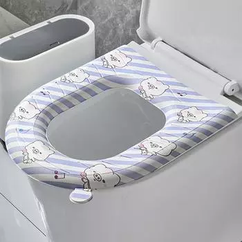 EVA мультфильм утолщенный чехол для унитаза коврик теплый мягкий моющийся коврик чехол для унитаза крышка унитаза водонепроницаемый чехол для ванной комнаты аксессуары