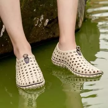 EVA мужские пляжные сандалии для отдыха в сетке для путешествий тапочки для отдыха на открытом воздухе легкие аква-обувь 39-45 размера плюс 39 хаки