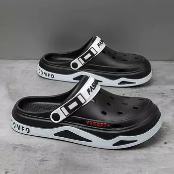 Eva New Hole Shoes Мужская садовая обувь Летние домашние тапочки с рисунком Комфортные мужские сабо на открытом воздухе Нескользящие пляжные сандалии на платформе 40-41