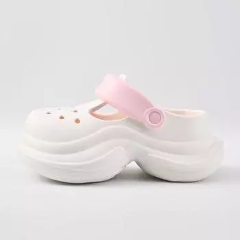 EVA non-smelly feet, non-slip, breathable and wear-resistant beach slippers, thick-soled hole shoes, women s summer outer garden shoes 35-36