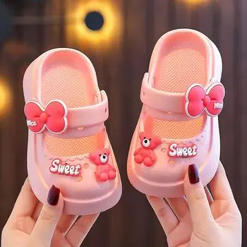 EVA Принцесса Медведь Мода Детские Девочки Нескользящие Домашние Сандалии Size 34-35 (20.5 cm)