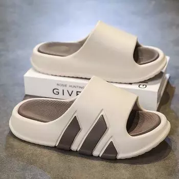 Eva Slippers for Men Summer Indoor Bathroom Slide Slippers Thick Sole Non-Slip Home Slippers Outdoor Couple 40-45