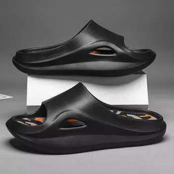 EVA slippers men s summer 2025 new sports cool slippers thick-bottomed non-slip outer wear beach cool slippers ins men 39 чёрный
