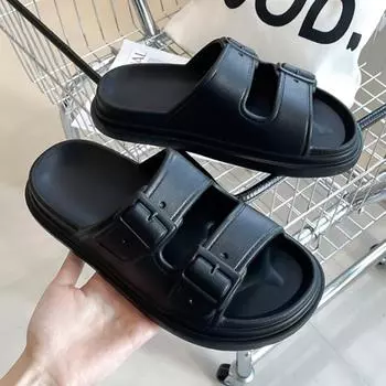 EVA Толстая подошва Простые ажурные дышащие нескользящие женские сандалии 2024новые модные повседневные универсальные женские тапочки летнее время 36-37