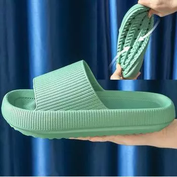 Eva Вьетнамки Мужские летние домашние тапочки на толстой подошве для мужчин Домашняя мягкая повседневная мужская обувь Обувь для ванной на платформе Сандалии Мужские 42-43