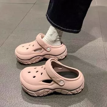 Eva женские летние сандалии на платформе с нескользящей дышащей подошвой для пляжа и отдыха 35 розовый