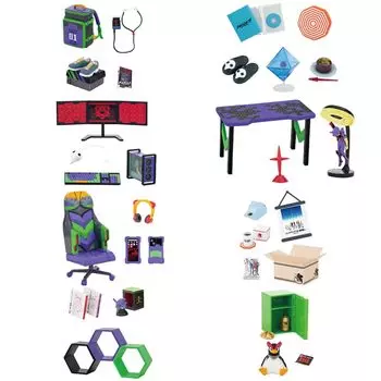 EVANGELION ROOM 1BOX Approximately H115 x W70 x D60mm Made of ABS Re-ment PVC,
