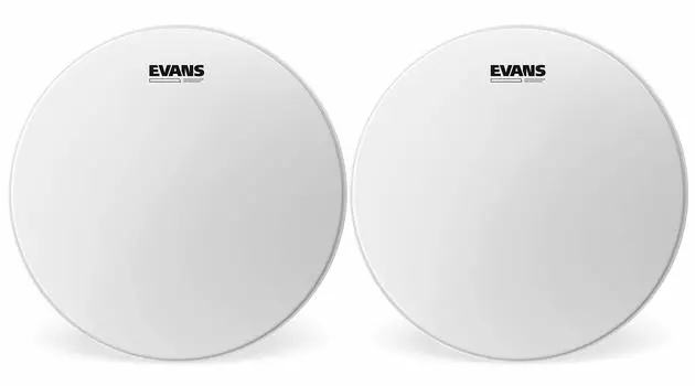 EVANS Power Center Reverse Dot Drumheads (Set of 2) B14G1RD-2P (Single-Ply, 10mil + 5mil Patch) 14-Inch