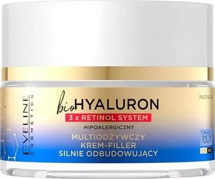 Eveline Cosmetics Bio Hyaluron 3x Retinol System Укрепляющий обновляющий крем 60+ TU