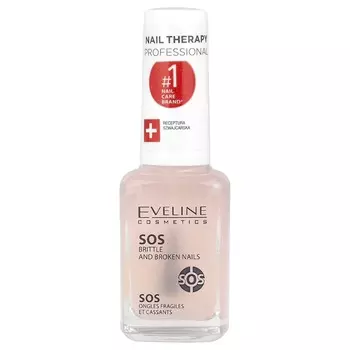 Eveline Cosmetics, SOS-кондиционер для пьяных и сломанных ногтей с мультивитаминами, 0,42 жидких унций (12 мл)