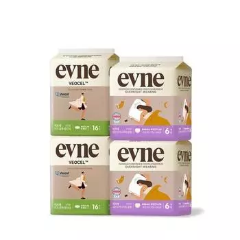 Набор гигиенических салфеток Evene Veocell, 5 видов, выберите 1, корейские женские товары 3 packs of medium, 1 pack of large