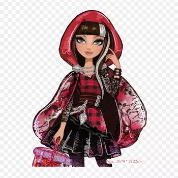Ever After High Красная Шапочка, утюг с термопереносной печатью, виниловые нашивки, наклейки для одежды, аппликации «сделай сам», моющиеся нашивки
