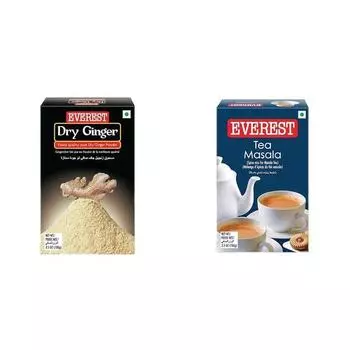 EverestSpices Combo | Сухой порошок имбиря + чай масала | 100 г каждый | Упаковка из 2 шт. | 200 г + посыпка для специй