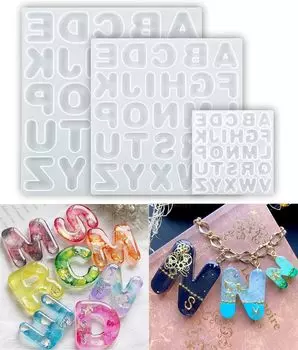 Evergarden of 3 Round Letter Alphabet Silicone Mold Смола УФ смола силиконовая форма Aroma Stone гипс мыло свеча смола глиняная форма набор ручной работы английский