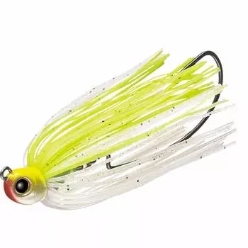 EVERGREEN Rubber Jig Swimming Trooper White Chartreuse 5/8oz #02