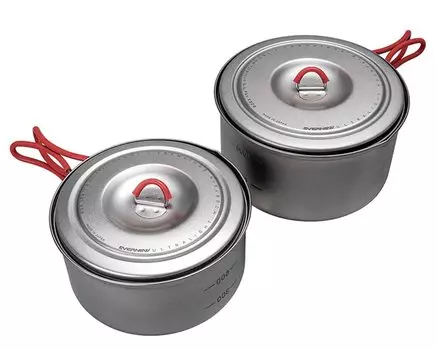 Набор титановых котелков EVERNEW ECA536 U.L.. 900+1300