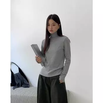 EVERTURE Women s Slim Fit Long-Sleeve High Collar Autumn Top One Size