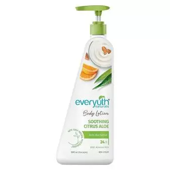 Everyuth Naturals Body Lotion Citrus Aloe|Мгновенное увлажнение|Успокаивающий|24-часовое увлажнение|для мужчин и женщин|100% натуральное миндальное молоко - 500 мл