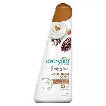 Everyuth Naturals Body Lotion Nourishing Cocoa | 48 часов увлажнения | Длительный эффект | для мужчин и женщин | 100% натуральное миндальное молоко - 200 мл