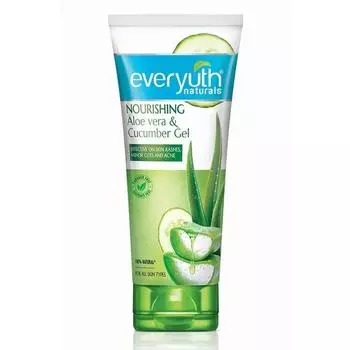 Everyuth Naturals Питательный гель с алоэ вера и огурцом | Защищает от акне, порезов и сыпи | Освежающий и успокаивающий уход | Чувствительная кожа - 150 г