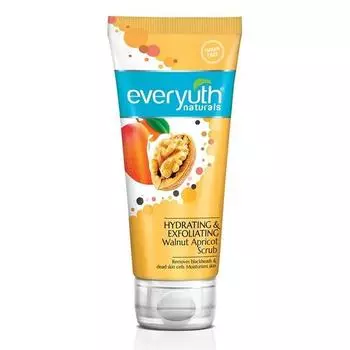 Everyuth Naturals Увлажняющий и отшелушивающий скраб с грецким орехом и абрикосом, 100 г, тюбик