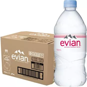 Evian Itoen Evian Hard Water Минеральная вода ПЭТ Бутылка 750 мл x 12 бутылок Импортный [Обычный продукт]