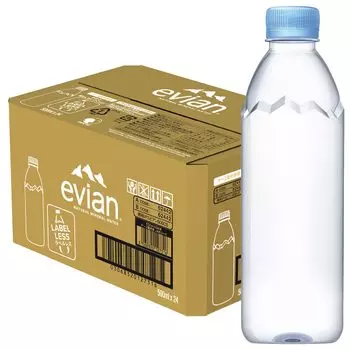 Evian Itoen Evian Hard Water Минеральная вода Без этикетки 500 мл x 24 бутылки Импортный [Обычный продукт]
