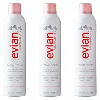 evian спрей для лица 300 мл x 3 комплект лосьон-спрей