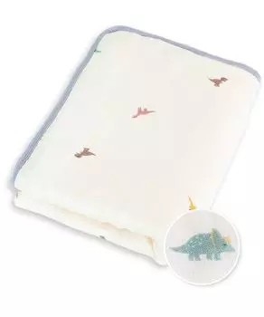 Evil Bamboo Smooth Gauze Blanket Baby Antibacterial Nap Nursery Quadruple Gauze Spring Summer 70 x 100 (Keratta) (c. Dinosaur, Baby cm)