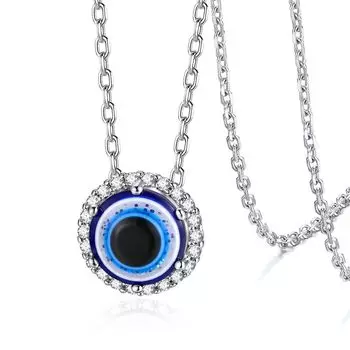 Evil Eye Nazarbonju Necklace 925 Silver Turkish Blue Eye Amulet Accessory [Silvora] Women s