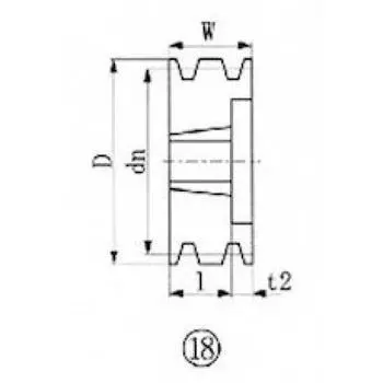 EVN SPB Шкив 3-ручьевой, 160мм, Ручьи, SPB160-3