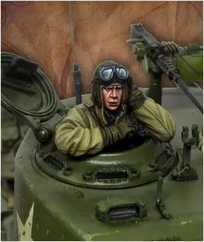 Evolution Miniatures, командир танка армии США времен Второй мировой войны, зимний командир танка, набор из смолы 1/35 EM-35224