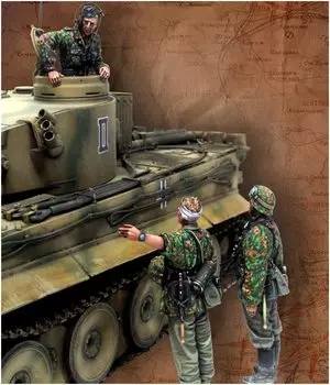 Evolution Miniatures Немецкий армейский командующий Последняя встреча Курск 1943 Набор из 3 смоляных наборов 1/35 Гренадер/Танк EM-35228
