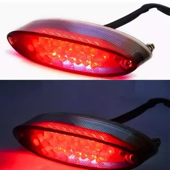 evomosa Tail Light Brake Light Back Light LED Bulb Motorcycle LED Light Mameden Reverse Light Cycle 12V DC Red 28 Bulbs (Smoke)