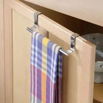 EW Бытовая вешалка для полотенец из нержавеющей стали Многофункциональная вешалка для полотенец Подвесной шкаф для ванной комнаты Стойка для хранения без проколов