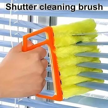 EW New Louver Curtain Cleaning Brush Съемная щетка для очистки вентиляционных отверстий Автомобильная оконная канавка Пылеулавливающий инструмент для очистки кондиционера оранжевый