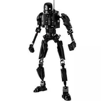 Ew тип строительного блока, гуманоидная строительная игрушка, игра-головоломка, коллекция для отдыха, рука One Size чёрный