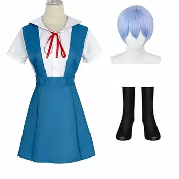 Ева Косплей с париком Neon Genesis Ева Рей Аянами Аска Ева Аниме Униформа Косплей Костюм Аниме Периферийный Косплей Реквизит Сценический Костюм Культурный