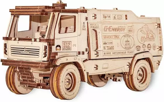 EWA MAZ 5309RR Rally Truck размер 3D деревянная модель 5309RR Rally Truck 3d Механическая модель Eco Wood Off-road 1:30 (МАЗ Внедорожник 1/30 / Арт)